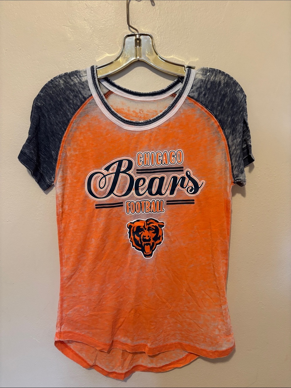 Girls' Orange and Navy Raglan Tee